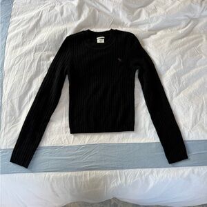 Abercrombie & Fitch 100% Cashmere Black Crew Neck Sweater